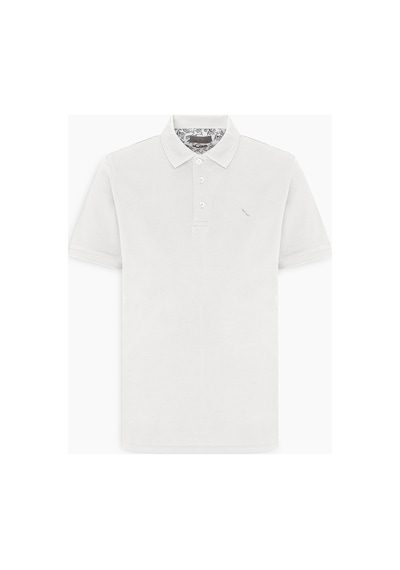 Altınyıldız Collectıon Erkek Beyaz Slim Fit Dar Kesim Polo Yaka %100 Pamuk Kısa Kollu Tişört
