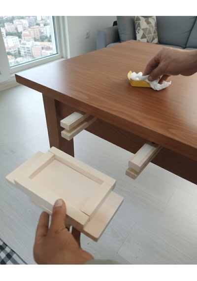 Pratik Masa Altı Atık Toplayıcı Çift Taraflı Bantlı Montaj Gerektirmez Silinebilir Yüzey 25x10 Cm Diğer
