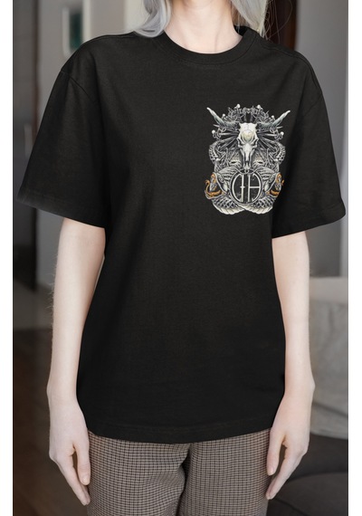 Pantera Rock Metal Müzik Grubu Sırt Baskılı Unisex Oversize Tişör Siyah
