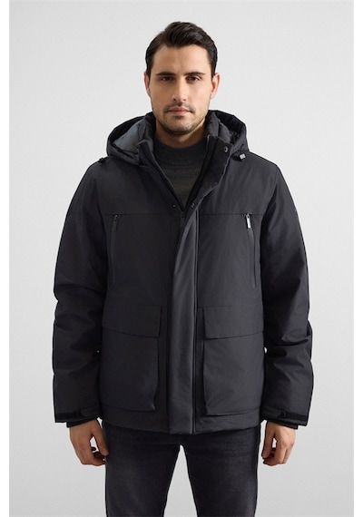 Süvari Siyah Slim Cepsiz Mont Mn2008700501-s09 Siyah