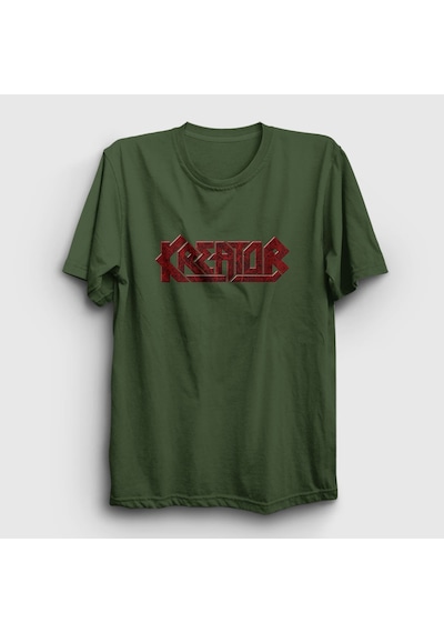 Presmono Unisex Logo V2 Kreator T-shirt Haki