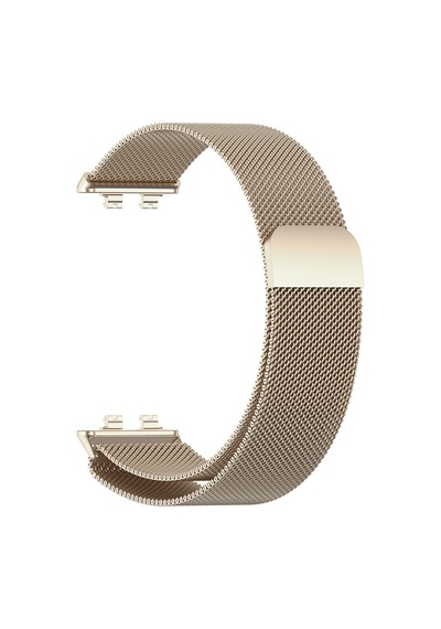 Huawei Band 11 / 11 Pro Uyumlu Manyetik Metal Örgü Hasır Örgü Kordon Starlight