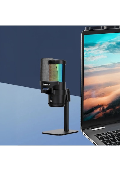 Jmary Mc-pw13 Ayrılabilen Pop Filtre Gürültü Önleyici 360 Dönebilen Tak Çalıştır Usb Mikrofon Siyah