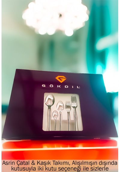 Gökdil Gold Touch 36 Parça 12 Kişilik 18/10 Paslanmaz Çelik Çatal & Kaşık & Bıçak Yemek Ekru