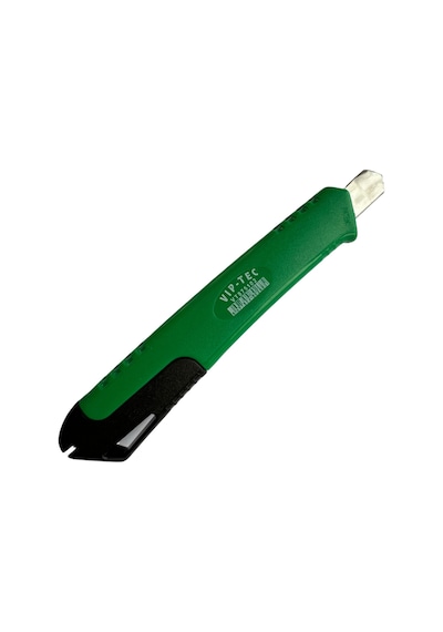 Viptec Profesyonel Plastik Gövde İnce Maket Bıçağı Yeşil 9 Mm 1 Paket 12 Adet