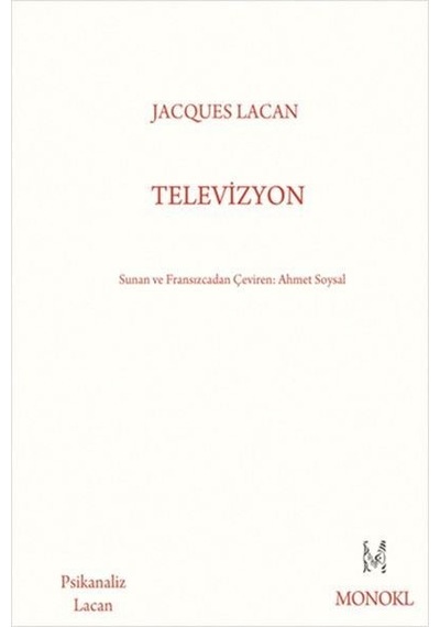 Televizyon - Jacques Lacan - Monokl