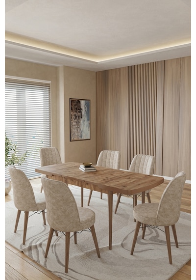 Toce Home Ruf Serisi 80x130 Açılabilir Atlantik Çam Açılabilir Mutfak Masası Takımı 6 Krem Sandalye Bej Toce Home Ruf Serisi 80x130 Açılabilir Atlantik Çam Açılabilir Mutfak Masası Takımı 6 Krem Sandalye Bej