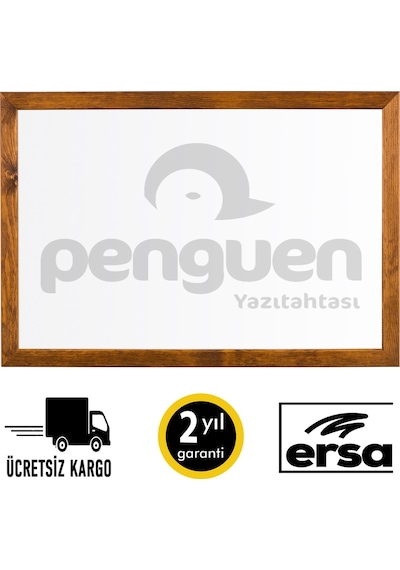 Penguen Ahşap Çerçeve Dekoratif Laminat Yazı Tahtası