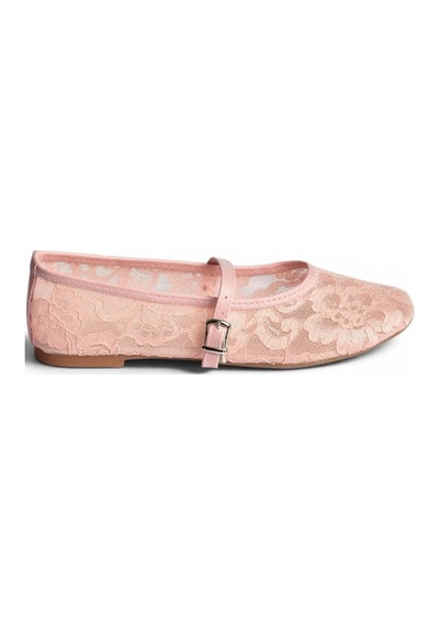 Fox Shoes Y726864006 Pembe Dantelli Kadın Babet