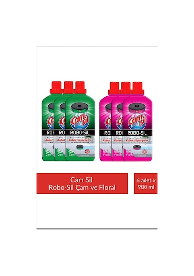Camsil Robo-sil Çam Yüzey Temizleyici X 3 Adet + Camsil Robo-sil Floral Yüzey Temizleyici X 3 Adet 6'lı Set