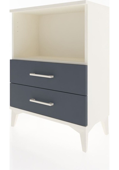 Arges Komodin Tek Raflı 2 Çekmeceli 60x30x80 Aytaşı-antrasit Aytası