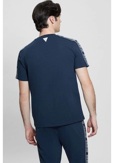 Guess Erkek Arlo Logolu T-shirt Xxl Lacivert
