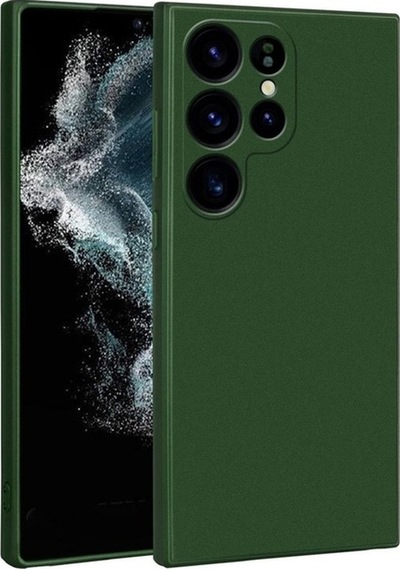 Galaxy S23 Ultra Kılıf Zore Premier Silikon Kapak Koyu Yeşil
