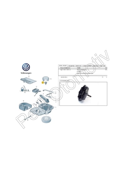 Polo 2002-2018 Stepne Sabitleme Civatası 6q0803899a