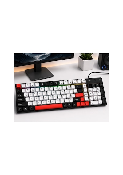 Jedel K30p Usb Kablolu Aydınlatmalı Gaming Oyuncu Ve Ofis Klavyesi Kompakt Tasarım