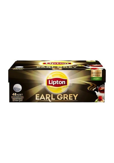 Lipton Earl Grey Bergamot Aromalı Demlik Poşet Çay 48'li Paket
