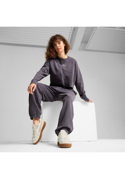 Puma Dare To Kadın Relaxed Yıkamalı Bisiklet Yaka 626799 69 Gri