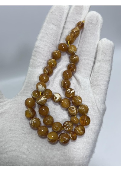Doğal Kaya Damla Kehribar Tesbih 32lik 13,43 Gram