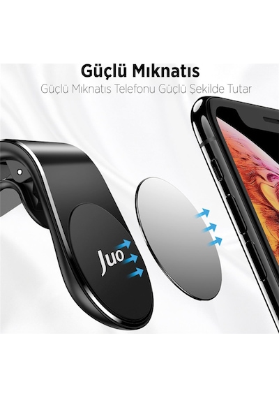 Havalandırma Izgarası İçin Manyetik Mıknatıslı Telefon Tutucu + 2 Adet Manyetik Plaka 2 Mixed