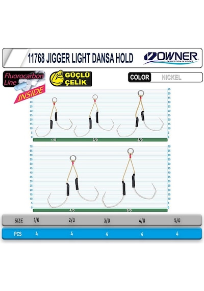Owner Cultiva 11768 Jigger Light Dansa Hold Assist İğne 1/0