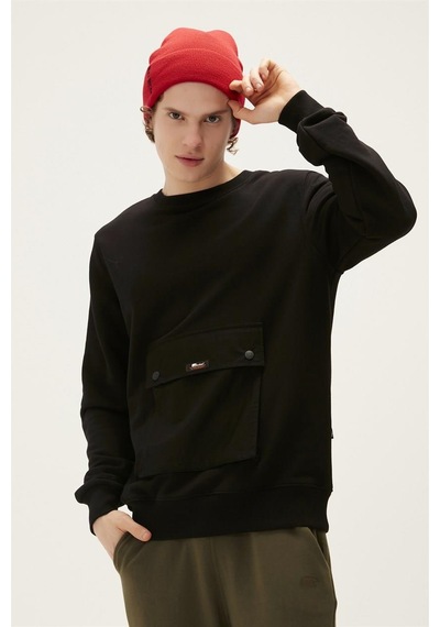 Bad Bear 22.02.12.017-c01 Kangaroo Erkek Sweatshirt Siyah