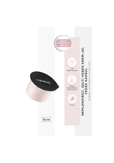 Lierac Hydragenist Normal ve Karma Ciltler İçin Nemlendirici Işıltı Veren Jel Krem Yedek Kapsül 50 ML