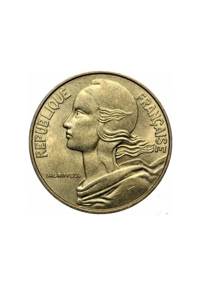 Fransa, 20 Centim 1962-2001, Ççt Eski Madeni Para