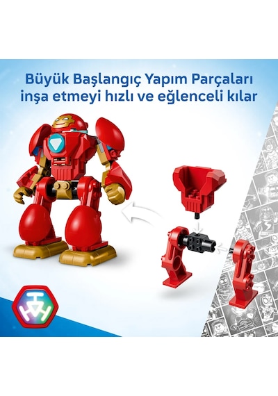 LEGO® ǀ Marvel Iron Man ve Muhteşem Arkadaşları Ultron Iron Man’e Karşı 11209 - 4 + için Minifigür İçeren Oyuncak Yapım Seti (96P)