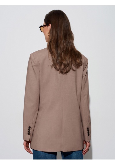 Dilvin 60798 Blazer Ceket-koyu Vizon