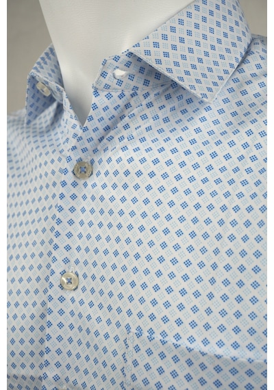 Elitpark Blue Point Pattern Pamuklu Cepli Klasik Fit Premium Erkek Gömlek Buz Mavisi - Mavi Nokta Desen Elitpark Blue Point Pattern Pamuklu Cepli Klasik Fit Premium Erkek Gömlek Buz Mavisi - Mavi Nokta Desen