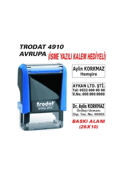 Kaşe - Trodat 4910 - Hemşire - Doktor Kaşesi N11.15114