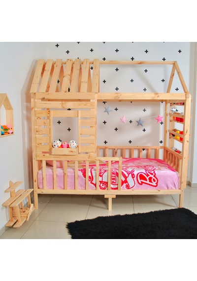 Markaawm Markaawm Montessori Yatak Çocuk Yatak Raf Doğal 90X190 Karyola Akçaağaç