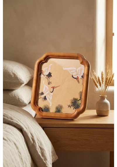Atbyhome Vintage Oymalı Ahşap Çerçeve 20x25 Cm - Kavisli Köşe Masa Üstü Fotoğraf Çerçevesi Ve Dekoratif Tablo