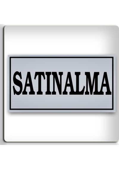 Satınalma - Yönlendirme Levhası - Kendinden Yapışkanlı Metalik Gümüş Gri Tabela 8x15 Cm