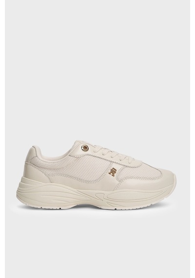 Tommy Hilfiger Logolu Deri Sneaker Ayakkabı Kadın Ayakkabı Fw0fw09413 Aeo Bej