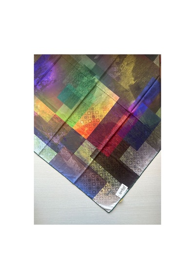 Trend Dijital Baskı Batik Dikdörtgen Desenli Royan Eşarp Desen 4 Renk 10 Çok Renkli
