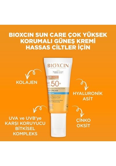 Bioxcin Hassas Ciltler İçin Çok Yüksek Korumalı Güneş Kremi 50 Spf 50 Ml