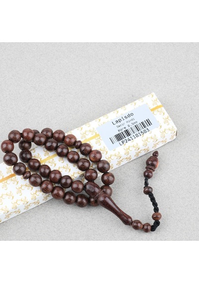 Demir Hindi Ağacı Bilek Boy Küre Kesim 8.5mm Tesbih Kahverengi