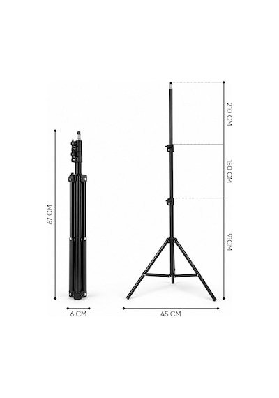 Ayarlanabilir Tripod - Kamera - Telefon - Wison - 210cm Ws-110 Çok Renkli