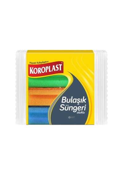 Klasik Oluklu Sünger, 8'li, Renkli