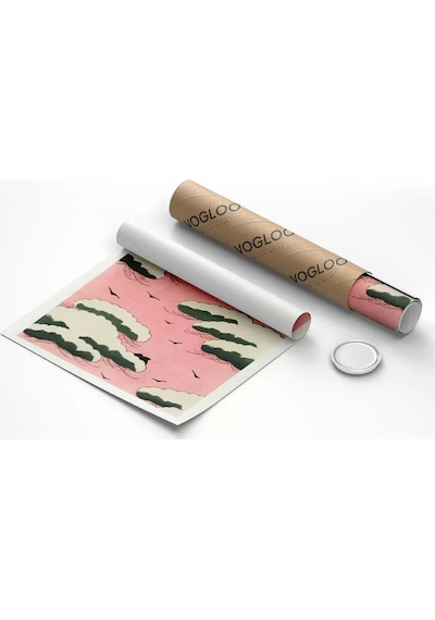 Çerçevesiz Poster Shin Bijutsukai Pembe Gökyüzü