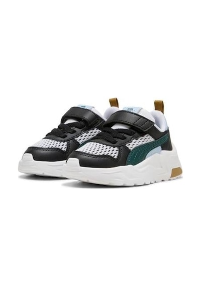 Puma Trinity 2 Lt Run Fun Ac+ Inf Unisex Bebek Sneaker Ayakkabı Siyah Beyaz