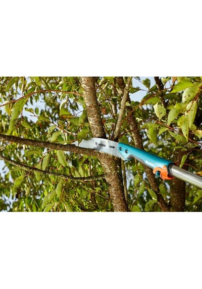Gardena 8739 Kıvrımlı Bahçıvan Budama Testeresi + 3721 Combisystem 210-390cm Teleskopik Sap