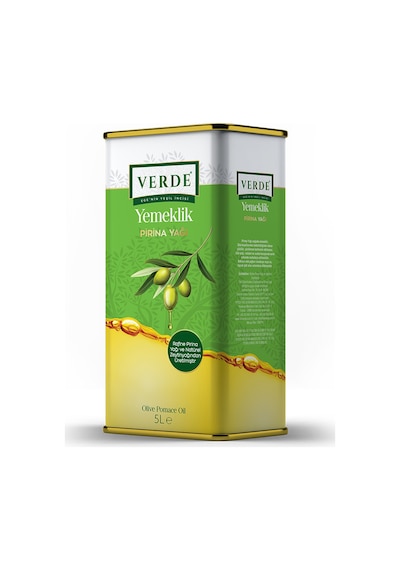 Verde Yemeklik Pirina Zeytinyağı Teneke 5 L