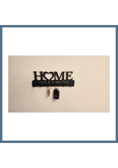 Buradabulabilirsin 3d Baskı Home Sweet Home Yazılı Anahtarlık Duvar Askısı Kalpli Anahtar Askısı Siyah Bbz
