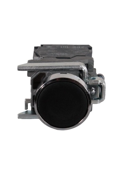 Schneider 22MM 1NA Metal Siyah Yaylı Buton - XB4BA21