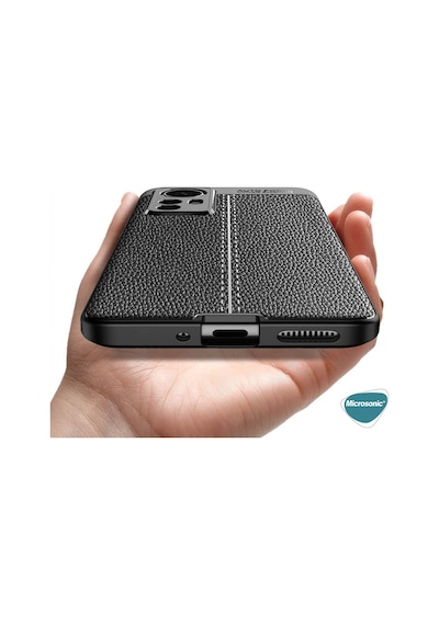 Microsonic Xiaomi Mi 12 Kılıf Deri Dokulu Silikon