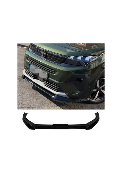 Peugeot Partner Ön Lip Parlak Siyah Plastik Ön Ek Karlık 2021 2022 2023 2024 2025 Karlık+bodykit+ek