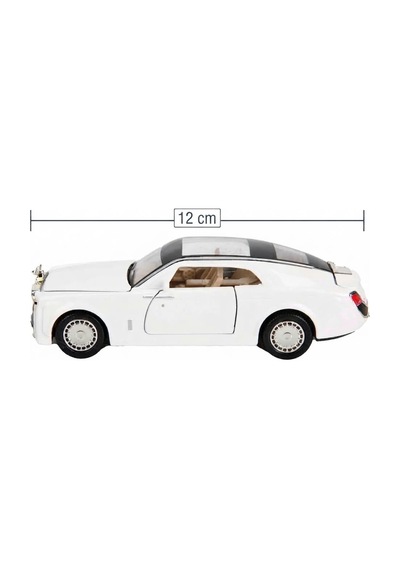Rolls-royce Phantom 1:36 Ölçekli Metal Model Araba - Işıklı Ve Sesli Kapıları Açılan Araba Beyaz