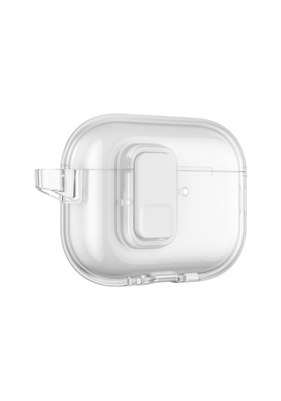 Apple Uyumlu AirPods Pro 3 Amazingthing Magnetik Kilit Tasarımlı Minimal Serisi Kılıf Şeffaf Şeffaf